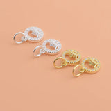 TrustDavis Crown CZ Charms Pendant For Bracelet Necklace DIY Accessories