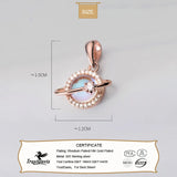 Davis Planet CZ Charm Pendant Necklace 925 Sterling Silver