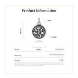 925 Sterling Silver Sweet Skull Wing Charm Pendant for Necklace DIY