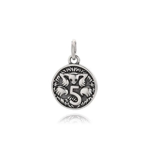 925 Sterling Silver Sweet Skull Wing Charm Pendant for Necklace DIY