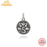 925 Sterling Silver Sweet Skull Wing Charm Pendant for Necklace DIY