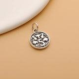 925 Sterling Silver Sweet Skull Wing Charm Pendant for Necklace DIY