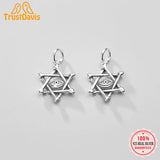 TrustDavis 925 Silver Sweet Star Eye Charm Pendant DIY Jewelry