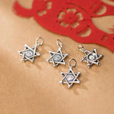 TrustDavis 925 Silver Sweet Star Eye Charm Pendant DIY Jewelry