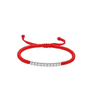TrustDavis 925 Silver Red Rope Bracelet For Daughter Teen Girls