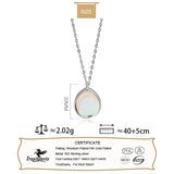 TrustDavis 925 Silver Sweet Water Drop Necklace for Women Lady