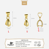 925 Sterling Silver Thickened Jade Clip DIY Jewelry Accessories