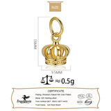 TrustDavis 925 Sterling Silver Hollow Small Crown Bracelet Pendant