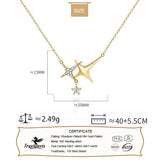 TrustDavis 925 Silver Star Pendant Necklace for Women Party Jewelry