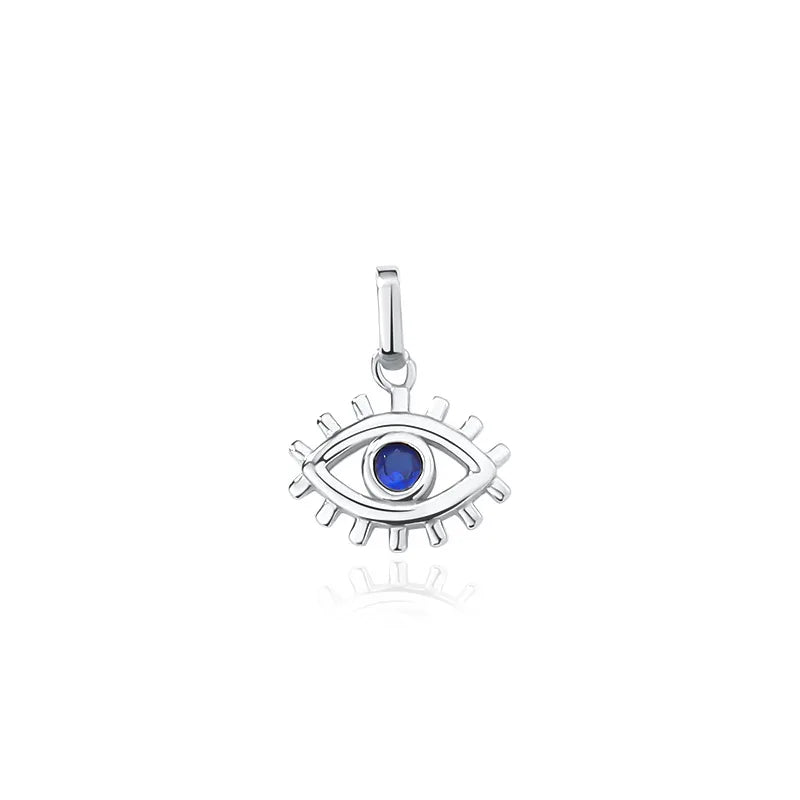 TrustDavis 925 Silver Eye Zircon Charm Pendant Women DIY Jewelry DZ982