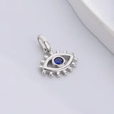 TrustDavis 925 Silver Eye Zircon Charm Pendant Women DIY Jewelry DZ982