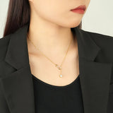 Vintage Heart Zircon Necklace for Women Lady Charm Birthday Party Gift