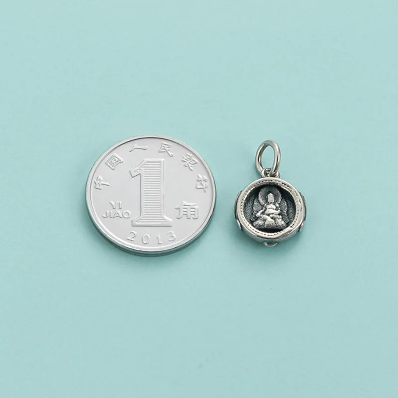 Davis 925 Sterling Silver Rotundity Pendant for Jewelry DIY