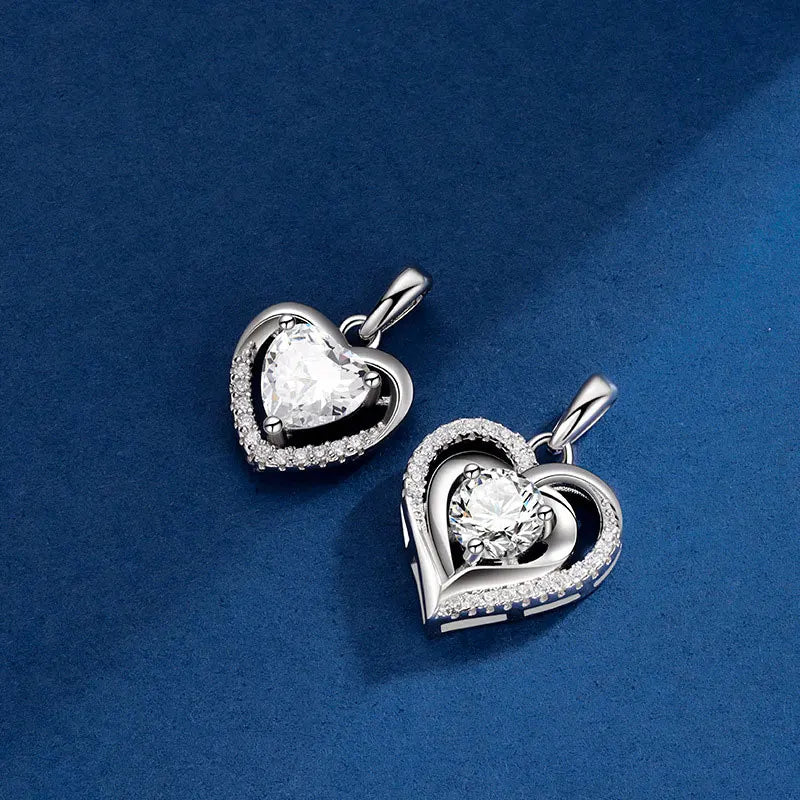 Vintage Heart Charm Pendant for Women DIY Jewelry DH0042
