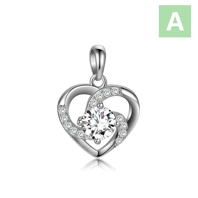 Vintage Heart Charm Pendant for Women DIY Jewelry DH0042