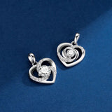 Vintage Heart Charm Pendant for Women DIY Jewelry DH0042
