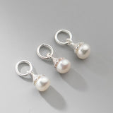 TrustDavis 925 Silver Pearl Charm Pendant DIY Jewelry