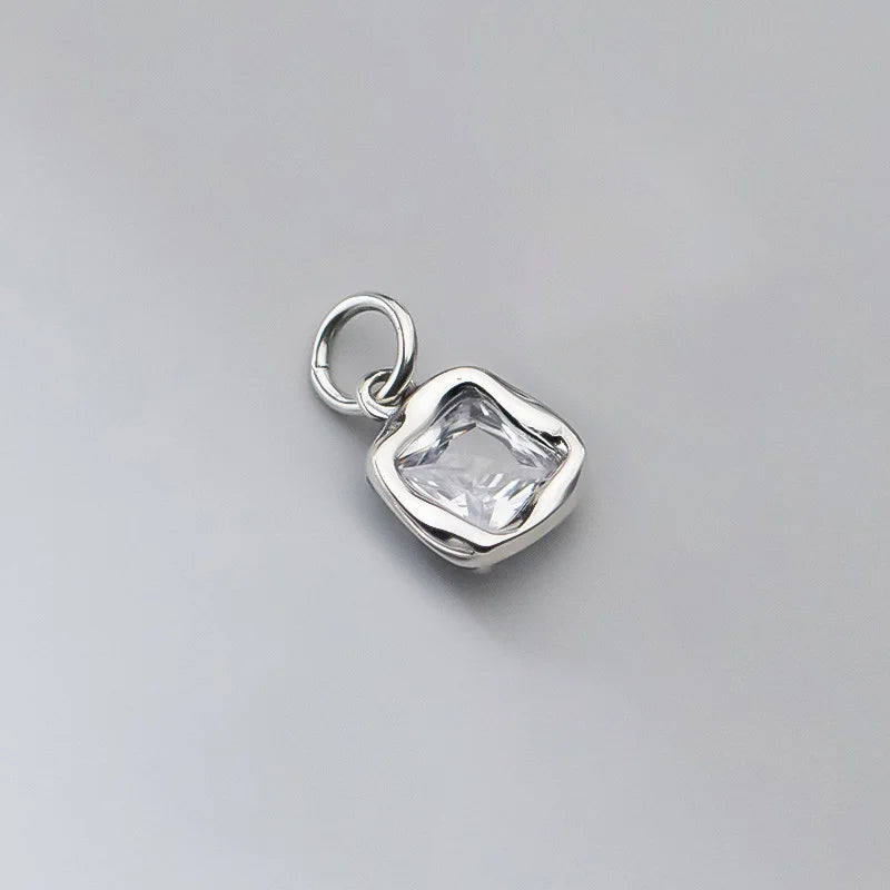 TrustDavis Vintage Zircon Charm Pendant 925 Sterling Silver Jewelry DZ963