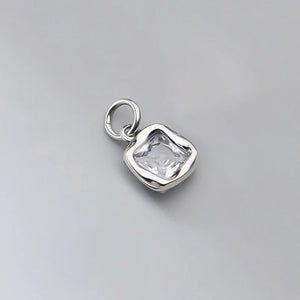 TrustDavis Vintage Zircon Charm Pendant 925 Sterling Silver Jewelry DZ963