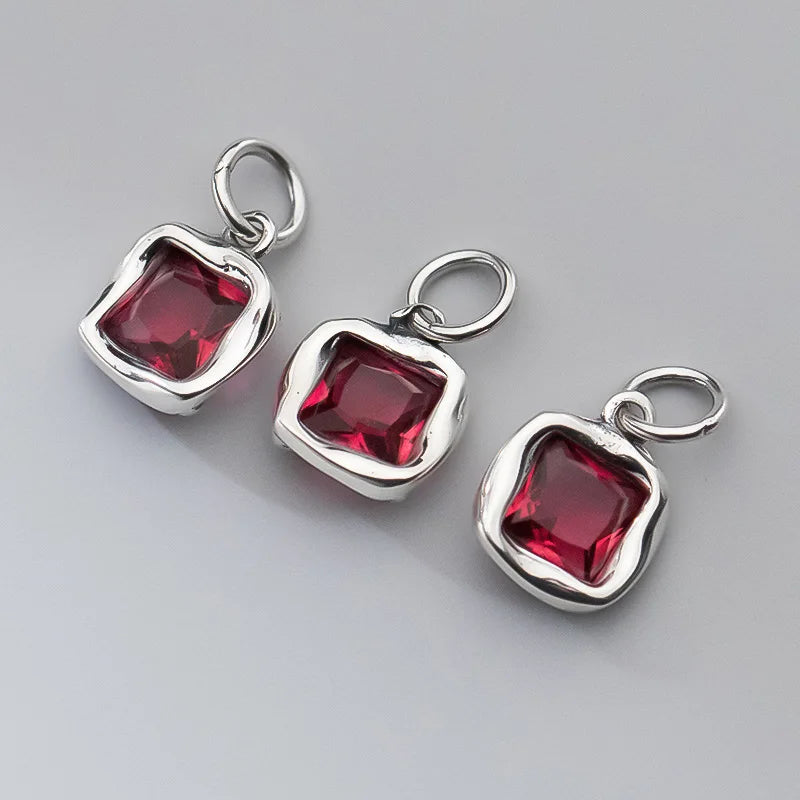 TrustDavis Vintage Zircon Charm Pendant 925 Sterling Silver Jewelry DZ963