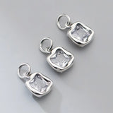 TrustDavis Vintage Zircon Charm Pendant 925 Sterling Silver Jewelry DZ963