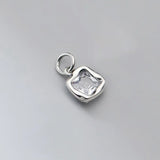 TrustDavis Vintage Zircon Charm Pendant 925 Sterling Silver Jewelry DZ963