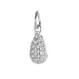TrustDavis 925 Sterling Silver Water Drop CZ Pendant DIY Necklace Bracelet