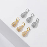 TrustDavis 925 Sterling Silver Water Drop CZ Pendant DIY Necklace Bracelet
