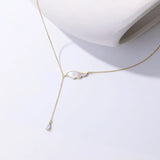 TrustDavis 925 Silver Wing Zircon Necklace Minimalist Clavicle Chain