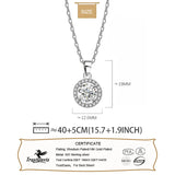 TrustDavis 925 Silver Women CZ Necklace For Wedding Mother Birthday Present