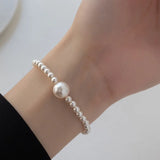 Davis 925 Silver Freshwater Pearl Bracelet for Mum - S925 Jewelry Set