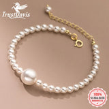 Davis 925 Silver Freshwater Pearl Bracelet for Mum - S925 Jewelry Set