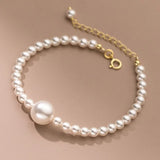 Davis 925 Silver Freshwater Pearl Bracelet for Mum - S925 Jewelry Set
