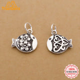 TrustDavis 925 Sterling Silver Fish Pendant DIY Necklace Fine Jewelry