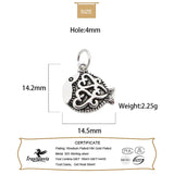 TrustDavis 925 Sterling Silver Fish Pendant DIY Necklace Fine Jewelry