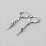 925 Sterling Silver Punk Chain Hoop Earring for Women