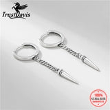 925 Sterling Silver Punk Chain Hoop Earring for Women