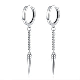 925 Sterling Silver Punk Chain Hoop Earring for Women