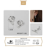 925 Thai Silver Hoop Earring Wedding Party Jewelry