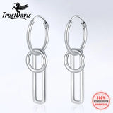925 Thai Silver Hoop Earring Wedding Party Jewelry