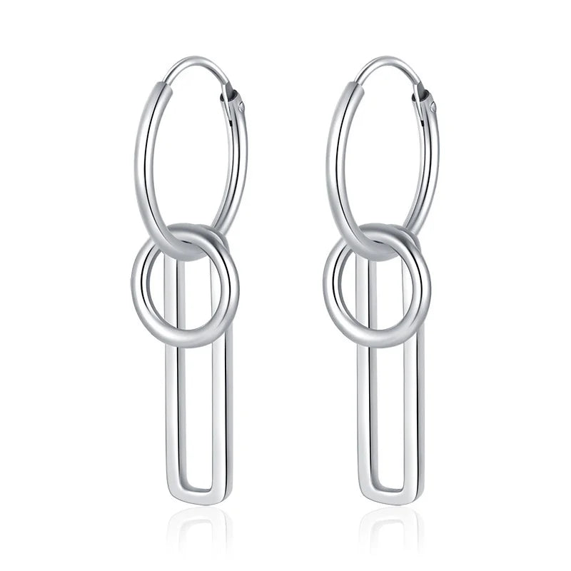 925 Thai Silver Hoop Earring Wedding Party Jewelry