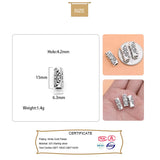TrustDavis 925 Silver Hollow Cross Tube DIY Accessories Fine Jewelry