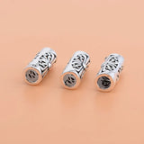 TrustDavis 925 Silver Hollow Cross Tube DIY Accessories Fine Jewelry