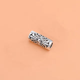TrustDavis 925 Silver Hollow Cross Tube DIY Accessories Fine Jewelry