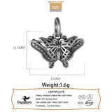 TrustDavis 925 Sterling Thai Silver Insect Butterfly Charm Pendant