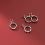 925 Sterling Thai Silver Sweet Round Grain Charm Pendant Jewelry
