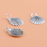TrustDavis 925 Sterling Silver Shell Charm Pendant DIY Jewelry HY141