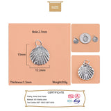 TrustDavis 925 Sterling Silver Shell Charm Pendant DIY Jewelry HY141