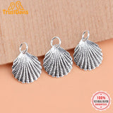TrustDavis 925 Sterling Silver Shell Charm Pendant DIY Jewelry HY141