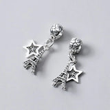 TrustDavis 925 Sterling Sweet Star Tower Charms for DIY Jewelry